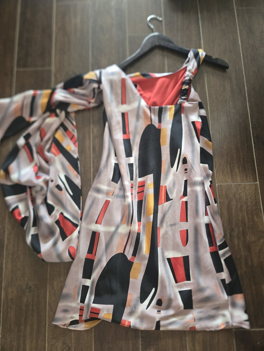 BCBGMAXAZRIA Sleevless Coctail Dress  With Big Tie  Attached Size S - Picture 3 of 16